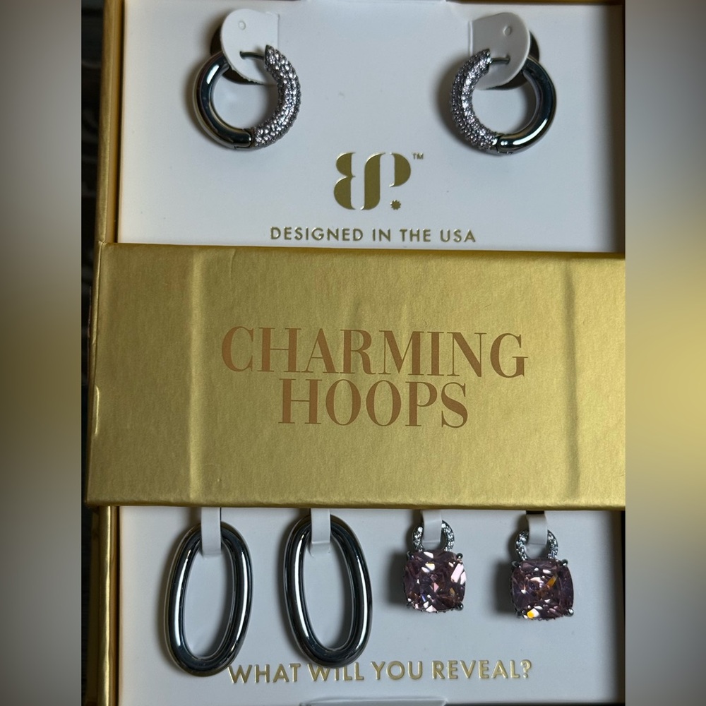 Bomb Party Charming Hoops “Refuse To Fail” Brand New!